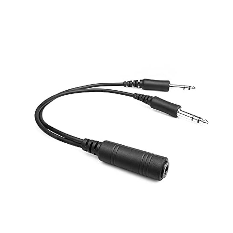 R SPIDER WIRELESS Helicopter U-174 Plug Aviation Headset to General Aviation(GA) Adapter Cable - Image 1